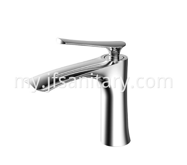 chrome bathroom sink faucet